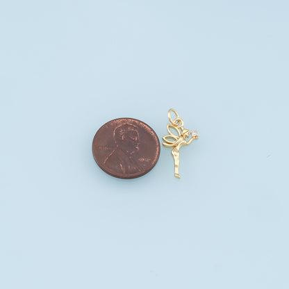 Gold Angel Charms,18K Gold Filled Angel Pendant,Angel Charm Bracelet Necklace for DIY Jewelry Making Supply