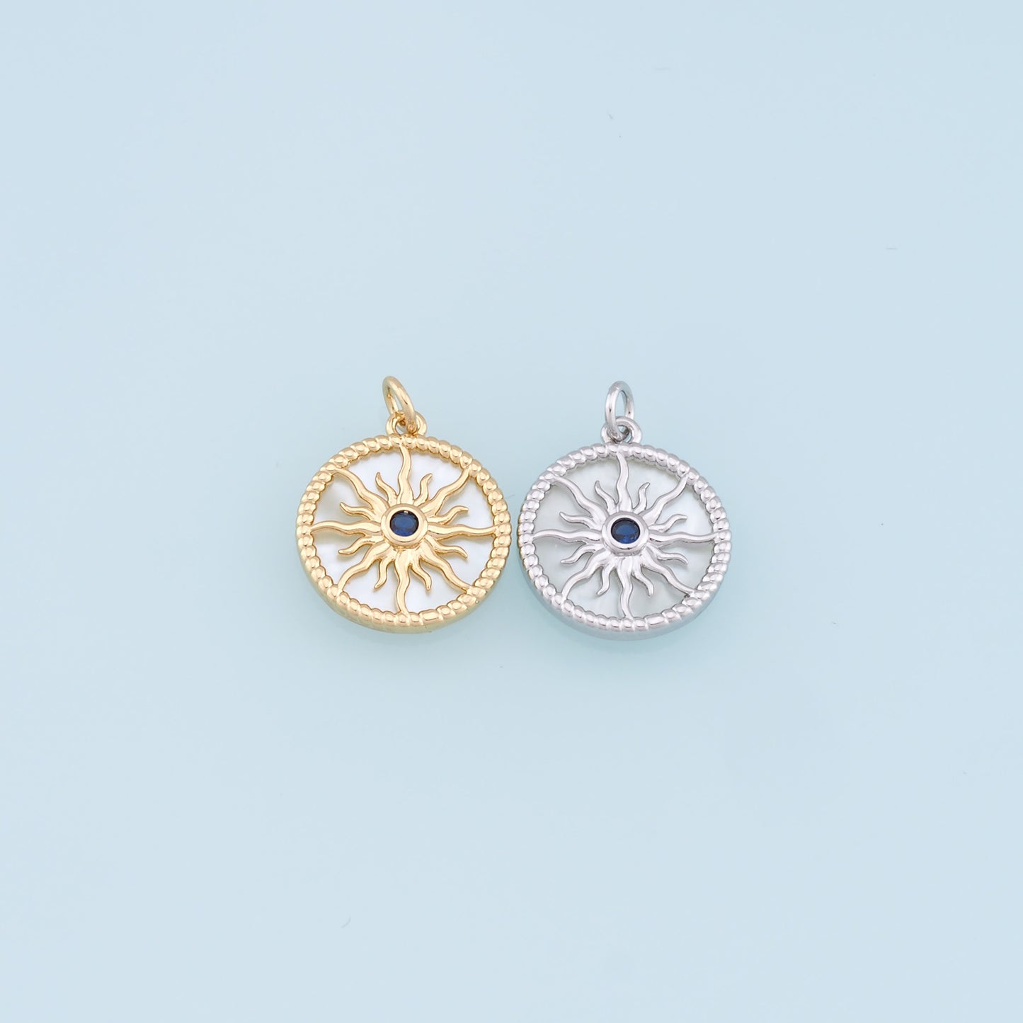 Gold Sun Charms,18K Gold Filled Sun Pendant,Sun Charm Bracelet Necklace for DIY Jewelry Making Supply