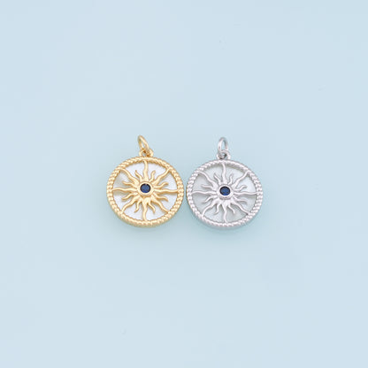 Gold Sun Charms,18K Gold Filled Sun Pendant,Sun Charm Bracelet Necklace for DIY Jewelry Making Supply