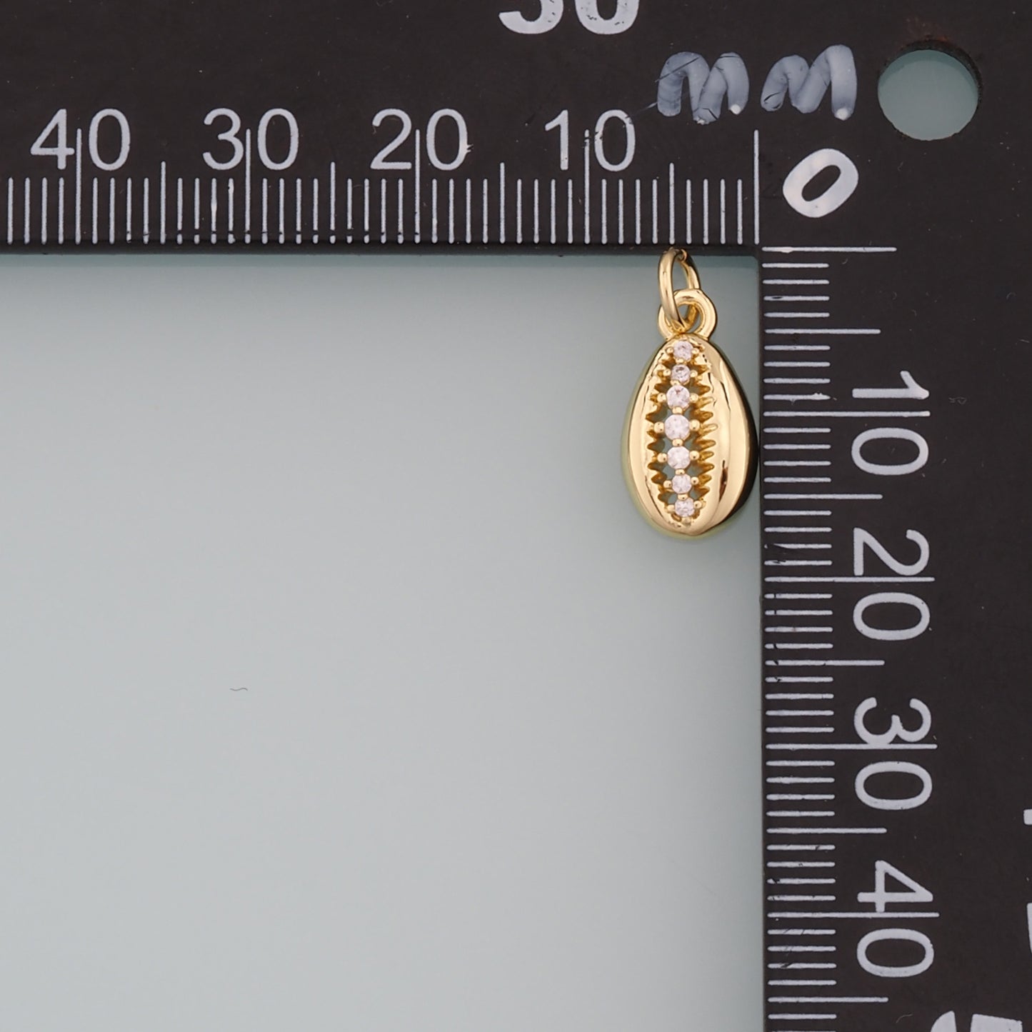 Gold Ocean Charms,18K Gold Filled Shell Pendant,CZ Micro Pave Conch Shell Charm Bracelet Necklace for DIY Jewelry Making Supply