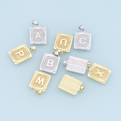 Gold letter Charms,18K Gold Filled letter Pendant,initial Charm Bracelet Necklace for DIY Jewelry Making Supply