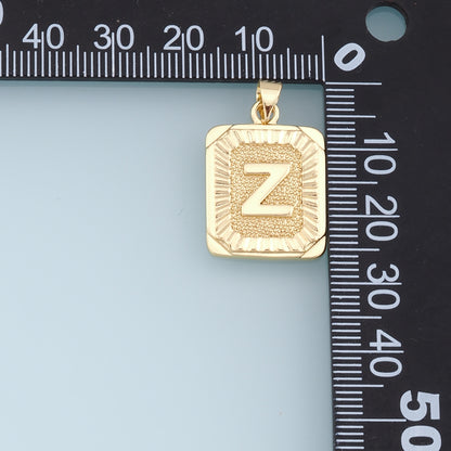Gold letter Charms,18K Gold Filled letter Pendant,initial Charm Bracelet Necklace for DIY Jewelry Making Supply