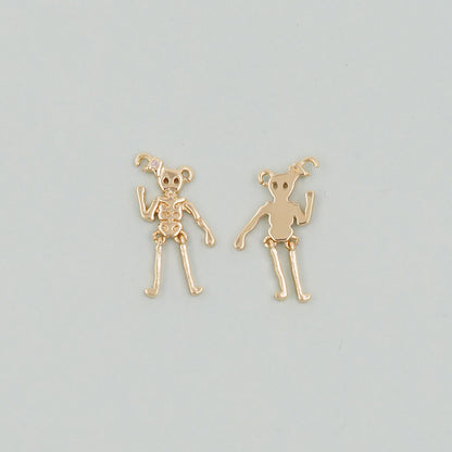 Gold Skull Charms,18K Gold Filled Skull Pendant,Skull Charm Bracelet Necklace for DIY Jewelry Making Supply