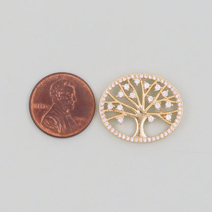 Gold tree of Life Charms,18K Gold Filled tree of Life Pendant,Silver tree of Life Charm Bracelet Necklace for DIY Jewelry Making Supply