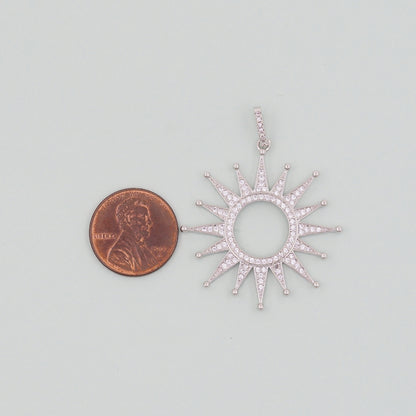 Gold Sun Charms,18K Gold Filled Round  Pendant,Celestial Charm Bracelet Necklace for DIY Jewelry Making Supply