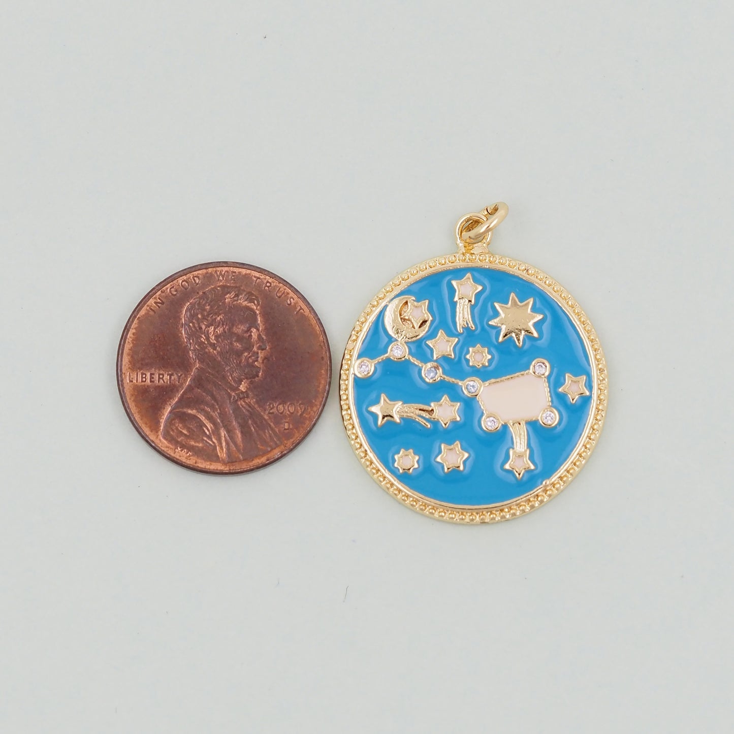 Gold Sun Charms,18K Gold Filled Star  Pendant,Celestial Charm Bracelet Necklace for DIY Jewelry Making Supply