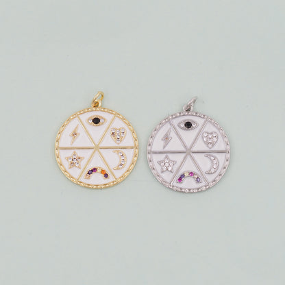 Gold Evil Eye Charms,18K Gold Filled Evil Eye Pendant,Evil Eye Charm Bracelet Necklace for DIY Jewelry Making Supply