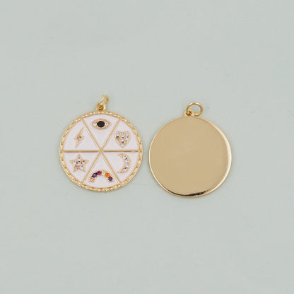 Gold Evil Eye Charms,18K Gold Filled Evil Eye Pendant,Evil Eye Charm Bracelet Necklace for DIY Jewelry Making Supply
