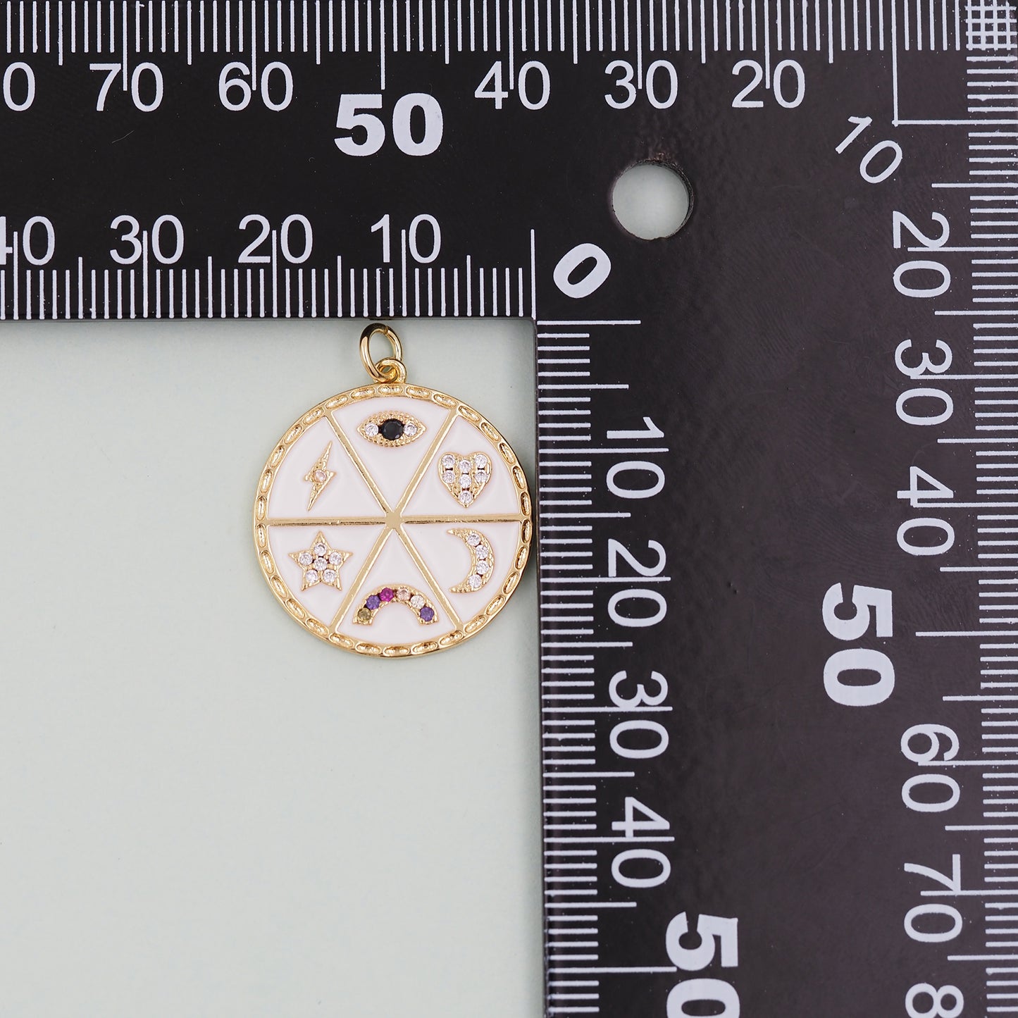 Gold Evil Eye Charms,18K Gold Filled Evil Eye Pendant,Evil Eye Charm Bracelet Necklace for DIY Jewelry Making Supply