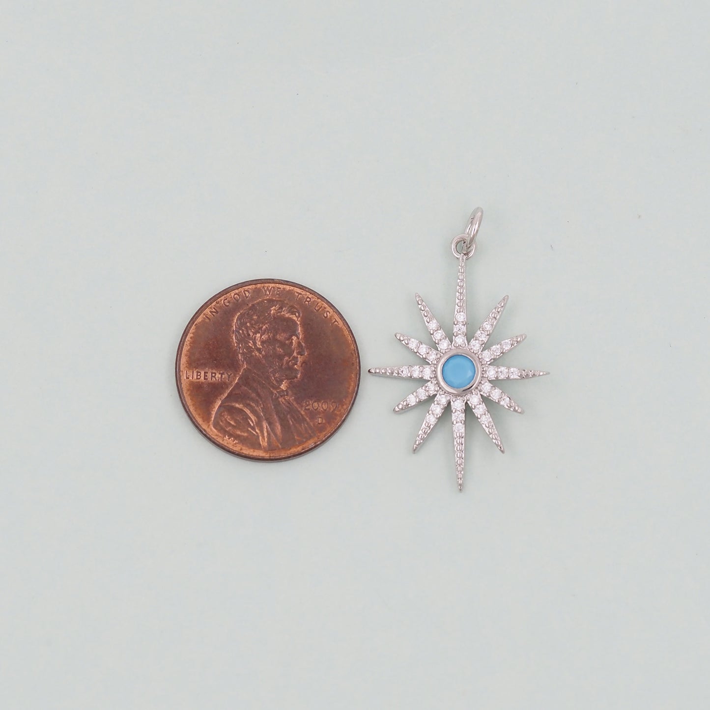 Gold Star Charms,18K Gold Filled Starburst Pendant,North Star Charm Bracelet Necklace for DIY Jewelry Making Supply