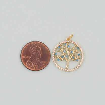 Gold tree of Life Charms,18K Gold Filled tree of Life Pendant,Silver tree of Life Charm Bracelet Necklace for DIY Jewelry Making Supply