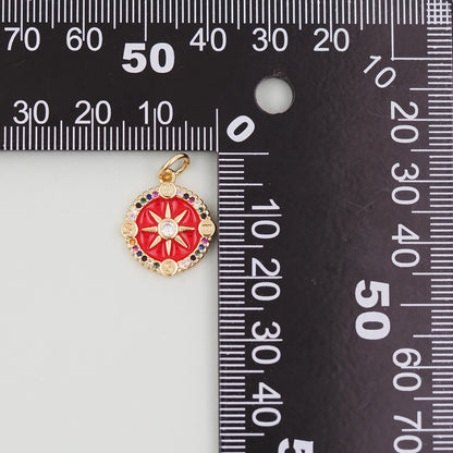 Gold Compass Charms,18K Gold Filled Starburst Pendant,North Star Charm Bracelet Necklace for DIY Jewelry Making Supply
