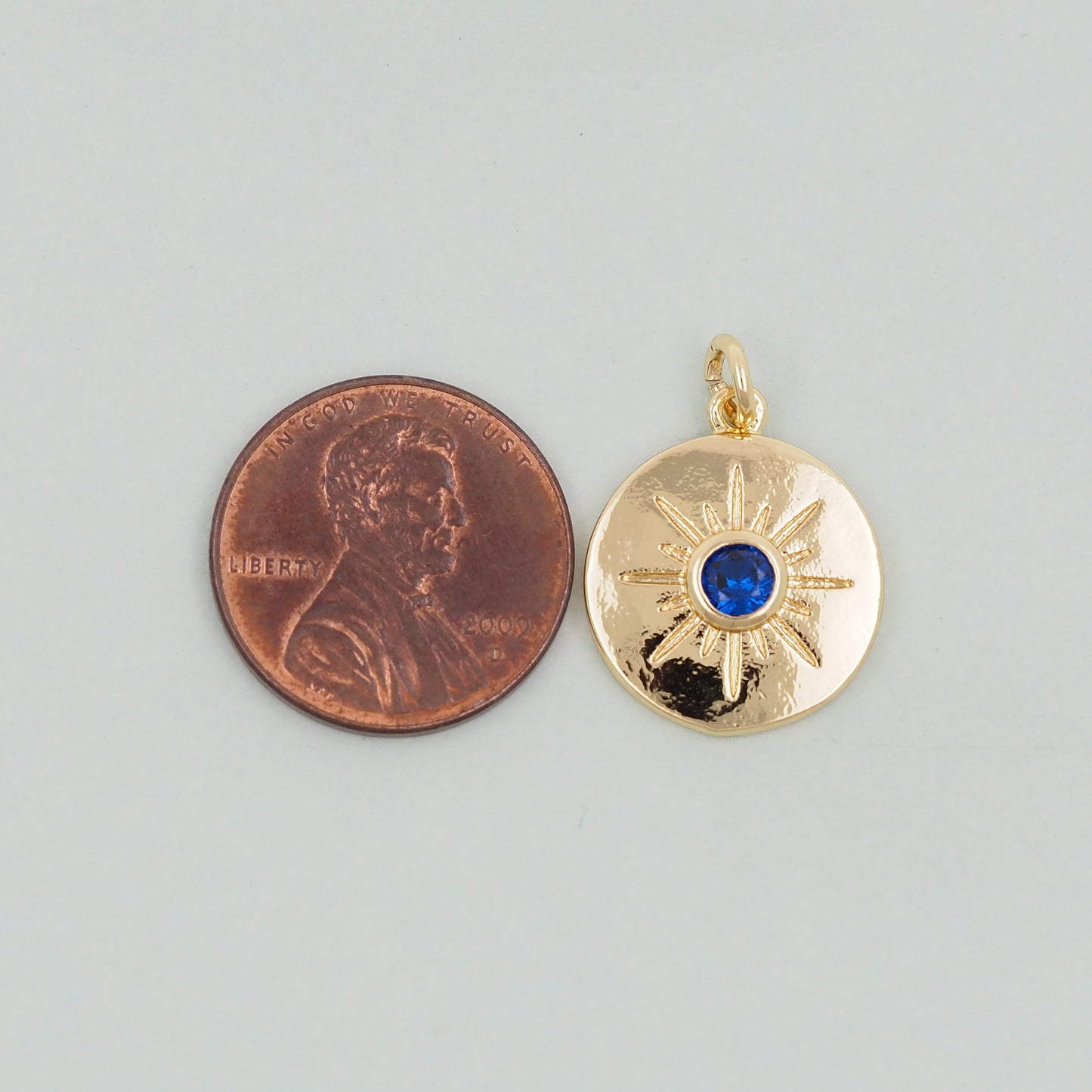 Gold Sun Charms,18K Gold Filled Sun Pendant,Celestial Charm Bracelet Necklace for DIY Jewelry Making Supply