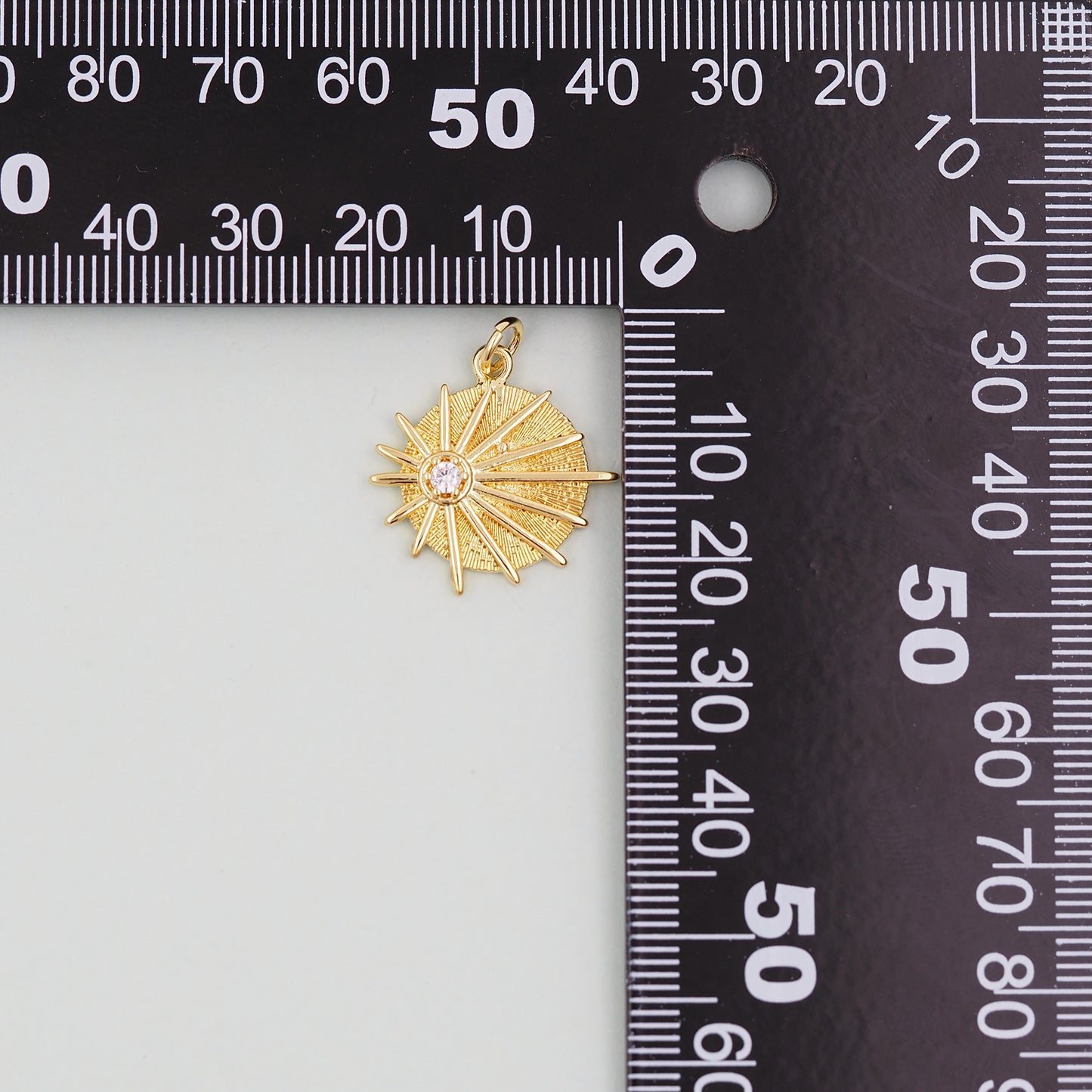 Gold Sun Charms,18K Gold Filled Sun Pendant,Celestial Charm Bracelet Necklace for DIY Jewelry Making Supply