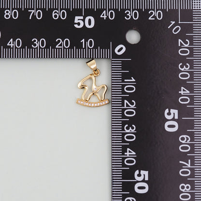 Gold Trojan horse Charms,18K Gold Filled Trojan horse Pendant,Trojan horse Charm Bracelet Necklace for DIY Jewelry Making Supply