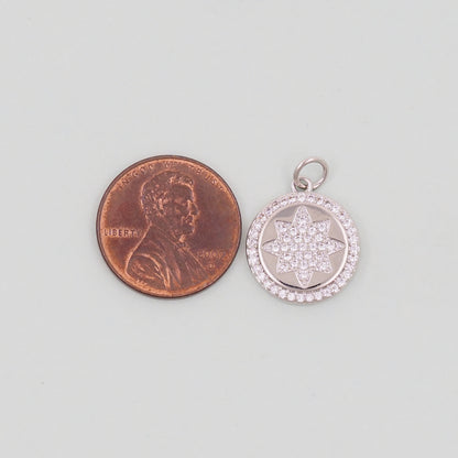 Gold Star Charms,18K Gold Filled Starburst Pendant,North Star Charm Bracelet Necklace for DIY Jewelry Making Supply