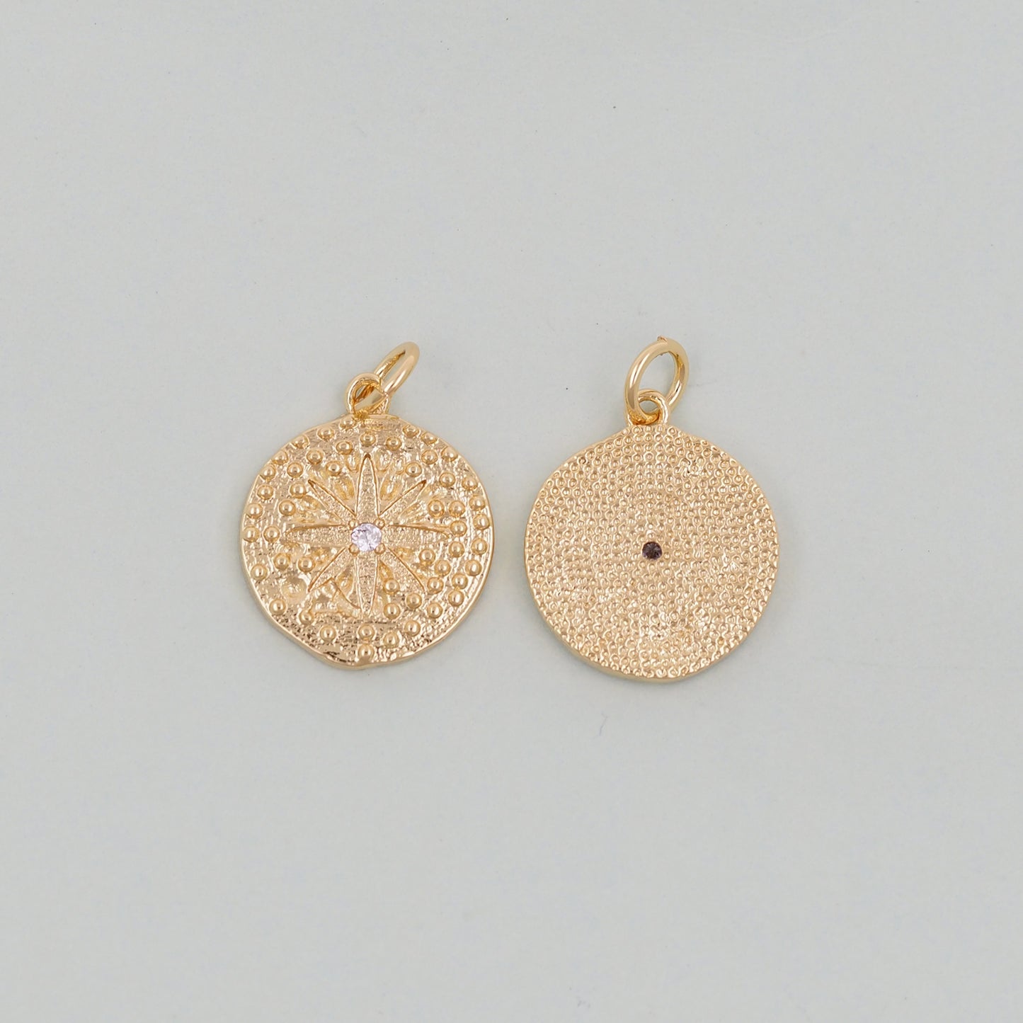 Gold Star Charms,18K Gold Filled Starburst Pendant,North Star Charm Bracelet Necklace for DIY Jewelry Making Supply