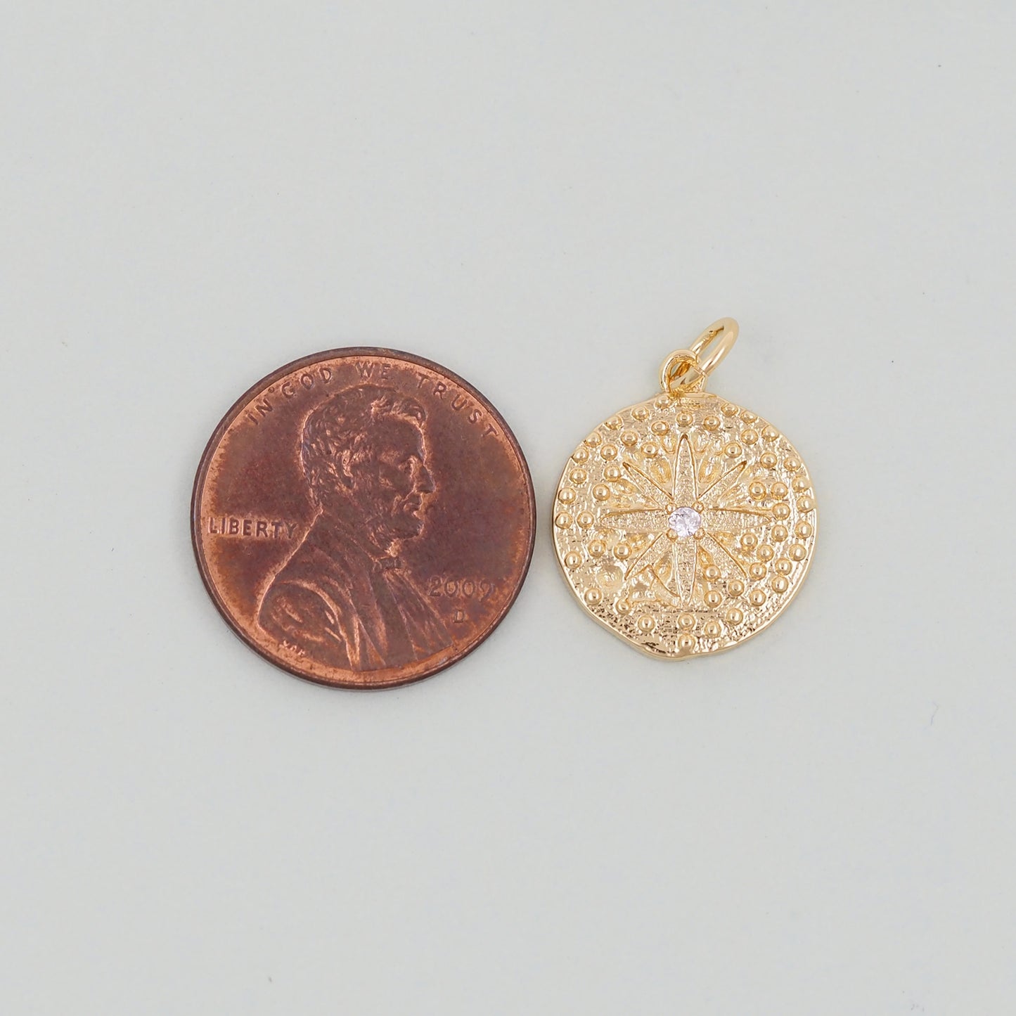 Gold Star Charms,18K Gold Filled Starburst Pendant,North Star Charm Bracelet Necklace for DIY Jewelry Making Supply