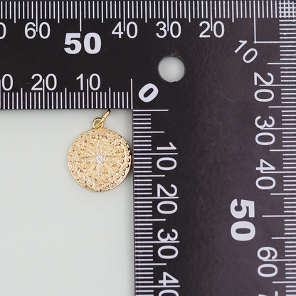 Gold Star Charms,18K Gold Filled Starburst Pendant,North Star Charm Bracelet Necklace for DIY Jewelry Making Supply