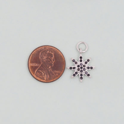 Gold Star Charms,18K Gold Filled Starburst Pendant,North Star Charm Bracelet Necklace for DIY Jewelry Making Supply