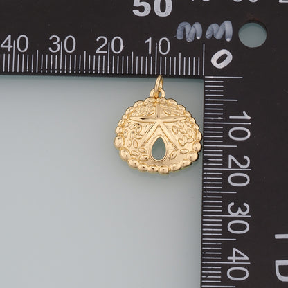 Gold Starfish Charms,18K Gold Filled Sea star Pendant,Starfish Charm Bracelet Necklace for DIY Jewelry Making Supply