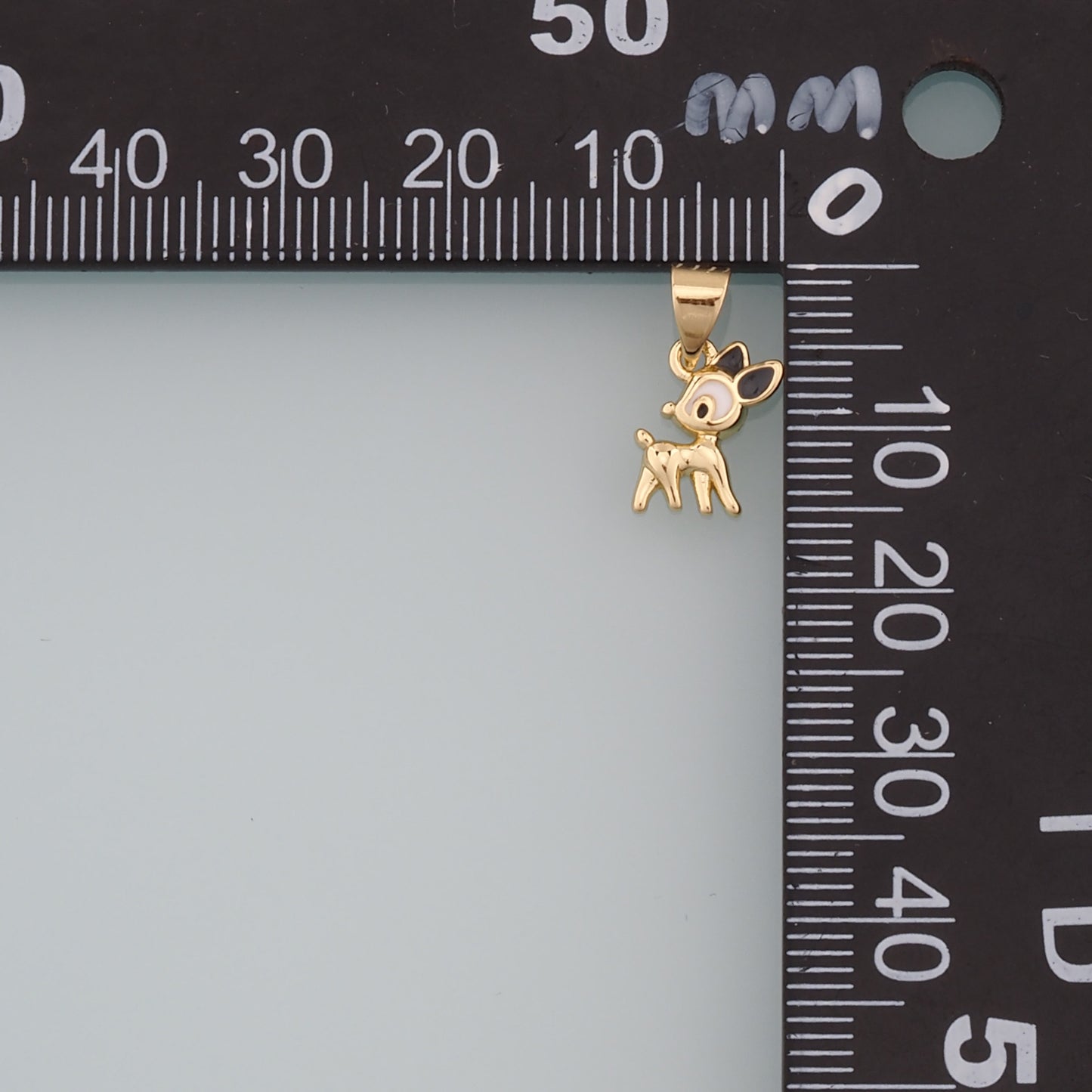 Gold Deer Charms,18K Gold Filled Elk Pendant,Enamel Deer Charm Bracelet Necklace for DIY Jewelry Making Supply