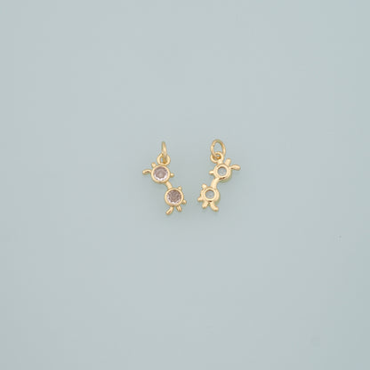 18K Gold Filled Glasses Pendant,Dainty Sunglasses Charm Bracelet Necklace for DIY Jewelry Making Supply