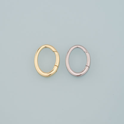 18K Gold Filled Oval Carabiner Clasp,Carabiner Lock Connector,Spring Push Gate for DIY Jewelry Finding Necklace Bracelet