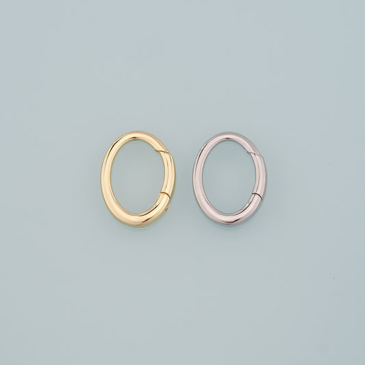 18K Gold Filled Oval Carabiner Clasp,Carabiner Lock Connector,Spring Push Gate for DIY Jewelry Finding Necklace Bracelet