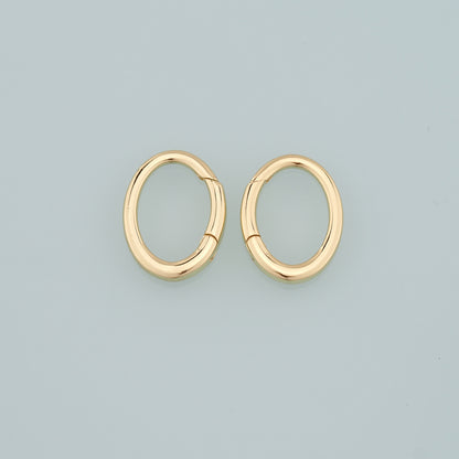 18K Gold Filled Oval Carabiner Clasp,Carabiner Lock Connector,Spring Push Gate for DIY Jewelry Finding Necklace Bracelet
