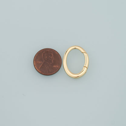 18K Gold Filled Oval Carabiner Clasp,Carabiner Lock Connector,Spring Push Gate for DIY Jewelry Finding Necklace Bracelet