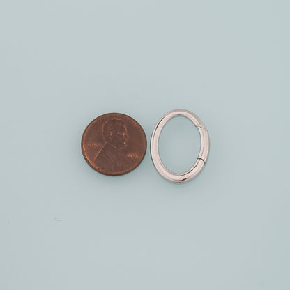 18K Gold Filled Oval Carabiner Clasp,Carabiner Lock Connector,Spring Push Gate for DIY Jewelry Finding Necklace Bracelet