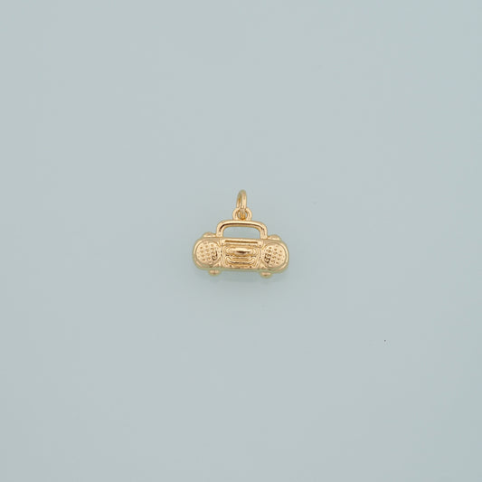 18K Gold Filled Radio Pendant,Dainty Radio Charm Bracelet Necklace for DIY Jewelry Making Supply