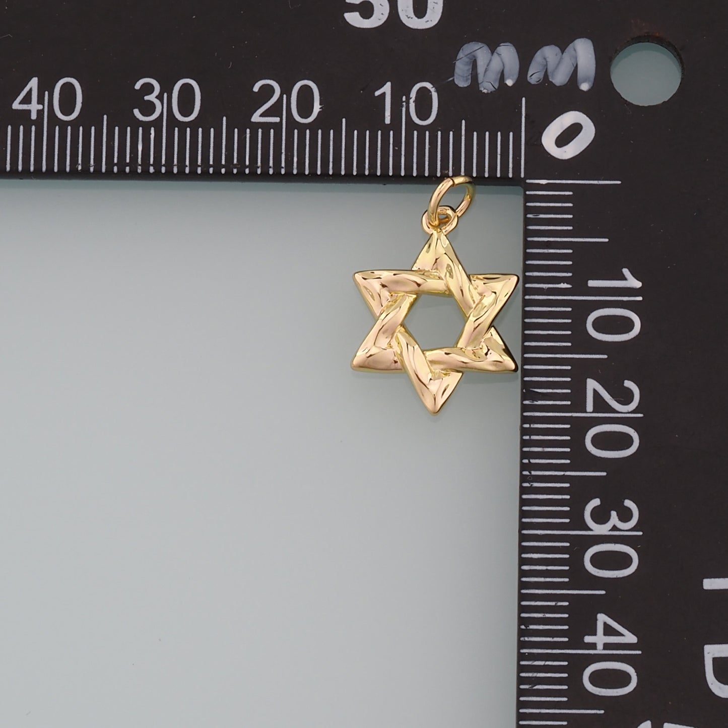 Gold Celestial Charms,18K Gold Filled David Star Pendant,Star Charm Bracelet Necklace for DIY Jewelry Making Supply