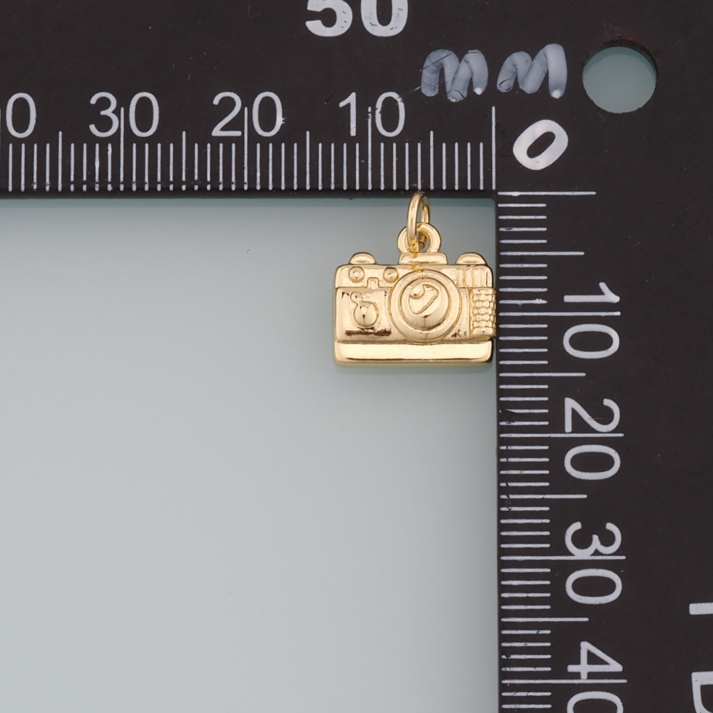 Gold Camera Charms,18K Gold Filled Camera Pendant,Camera Charm Bracelet Necklace for DIY Jewelry Making Supply