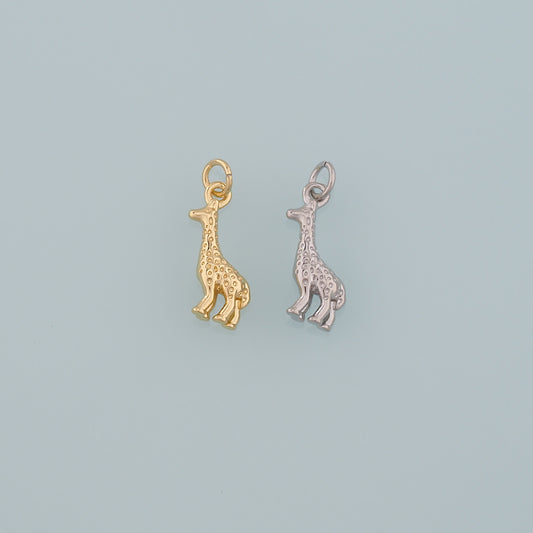 Gold Animal Charms,18K Gold Filled Giraffe Pendant,Dainty Giraffe Charm Bracelet Necklace for DIY Jewelry Making Supply
