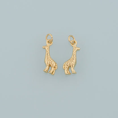Gold Animal Charms,18K Gold Filled Giraffe Pendant,Dainty Giraffe Charm Bracelet Necklace for DIY Jewelry Making Supply