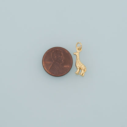 Gold Animal Charms,18K Gold Filled Giraffe Pendant,Dainty Giraffe Charm Bracelet Necklace for DIY Jewelry Making Supply