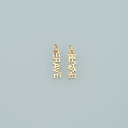 18K Gold Filled Brave Pendant,Brave Charm Bracelet Necklace for DIY Jewelry Making Supply