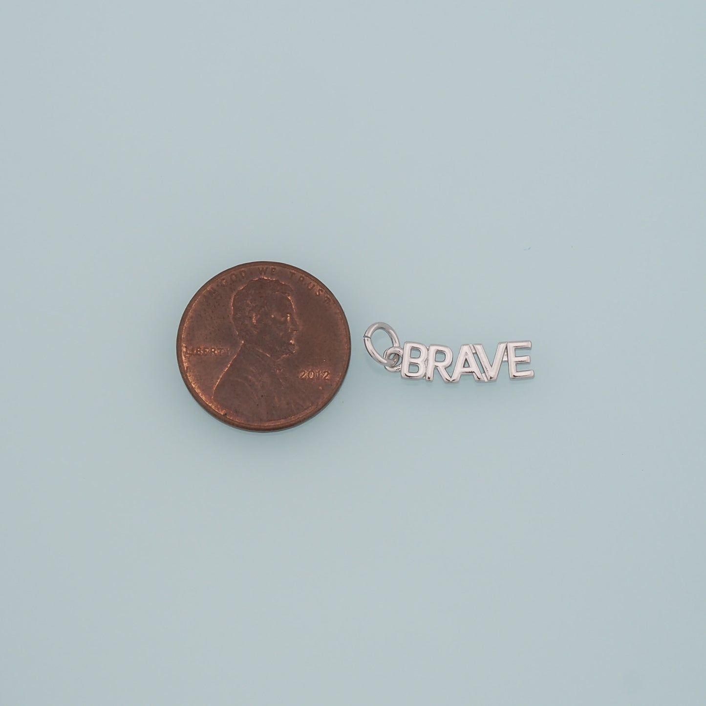 18K Gold Filled Brave Pendant,Brave Charm Bracelet Necklace for DIY Jewelry Making Supply