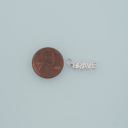 18K Gold Filled Brave Pendant,Brave Charm Bracelet Necklace for DIY Jewelry Making Supply