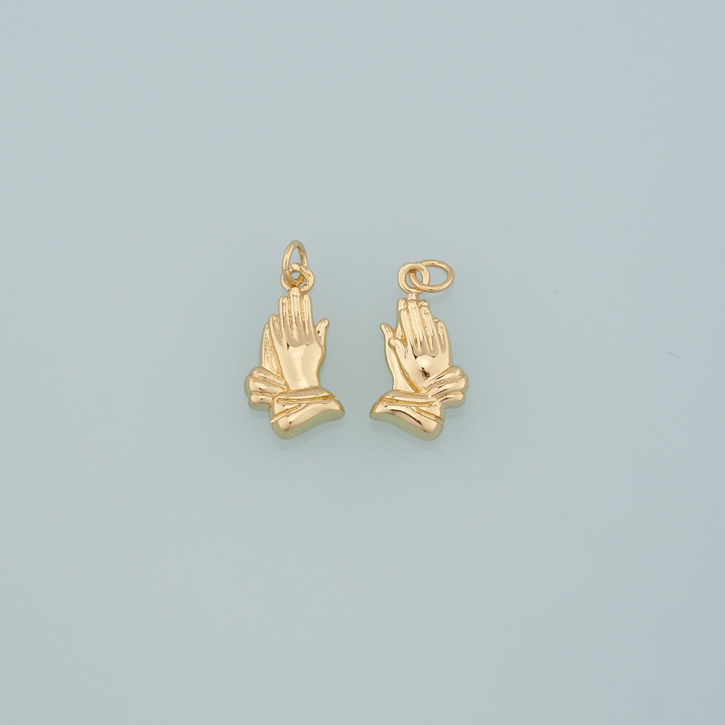 Gold Hand Charms,18K Gold Filled Gesture Pendant,Hand Charm Bracelet Necklace for DIY Jewelry Making Supply