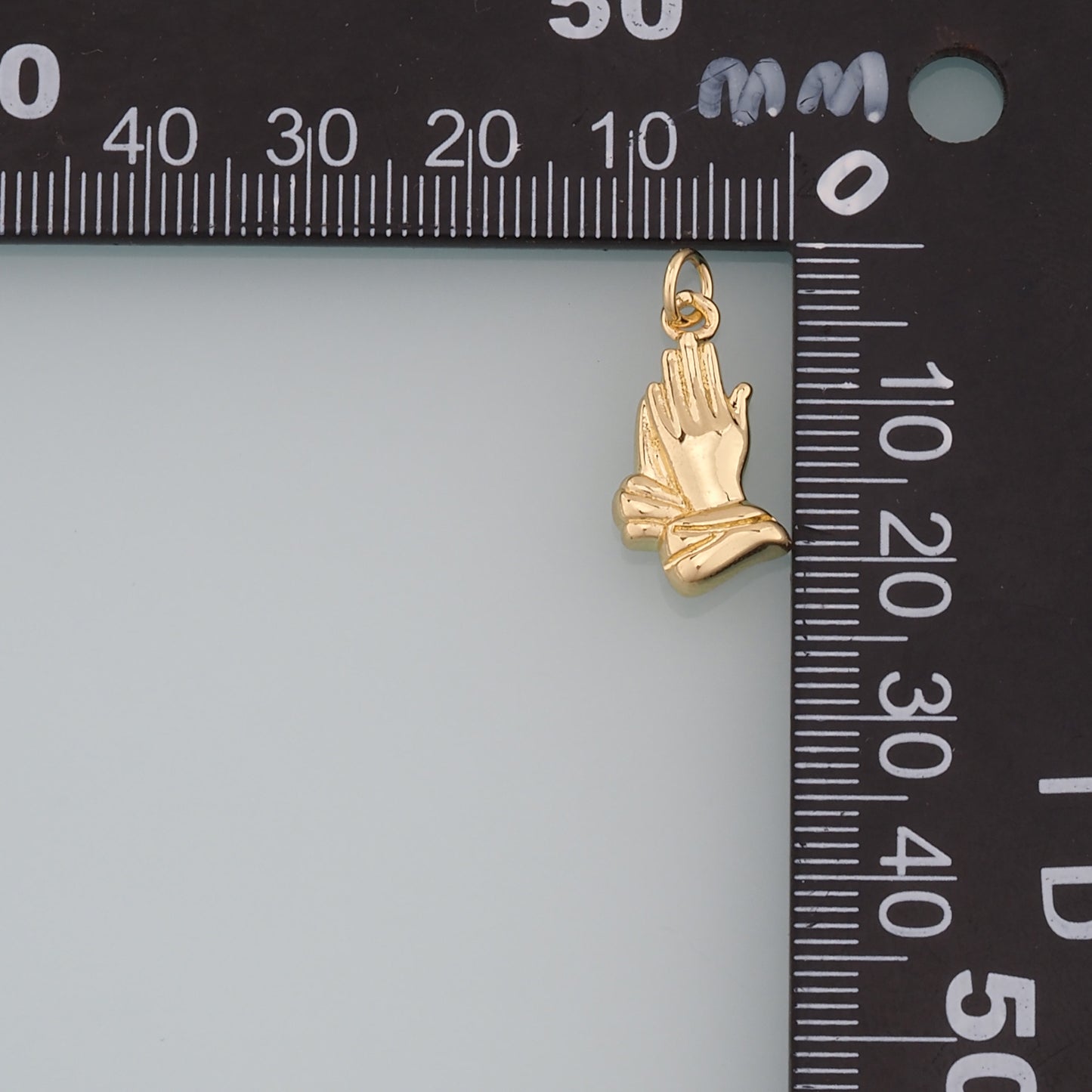 Gold Hand Charms,18K Gold Filled Gesture Pendant,Hand Charm Bracelet Necklace for DIY Jewelry Making Supply