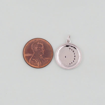 Gold Moon Star Charms,18K Gold Filled CZ Moon Pendant,Celestial Charm Bracelet Necklace for DIY Jewelry Making Supply