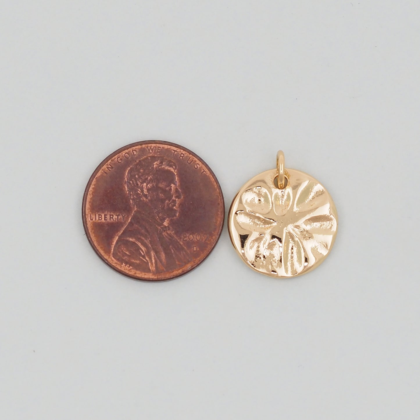 Gold Geometry Charms,18K Gold Filled Round Coin Pendant,geometry Charm Bracelet Necklace for DIY Jewelry Making Supply