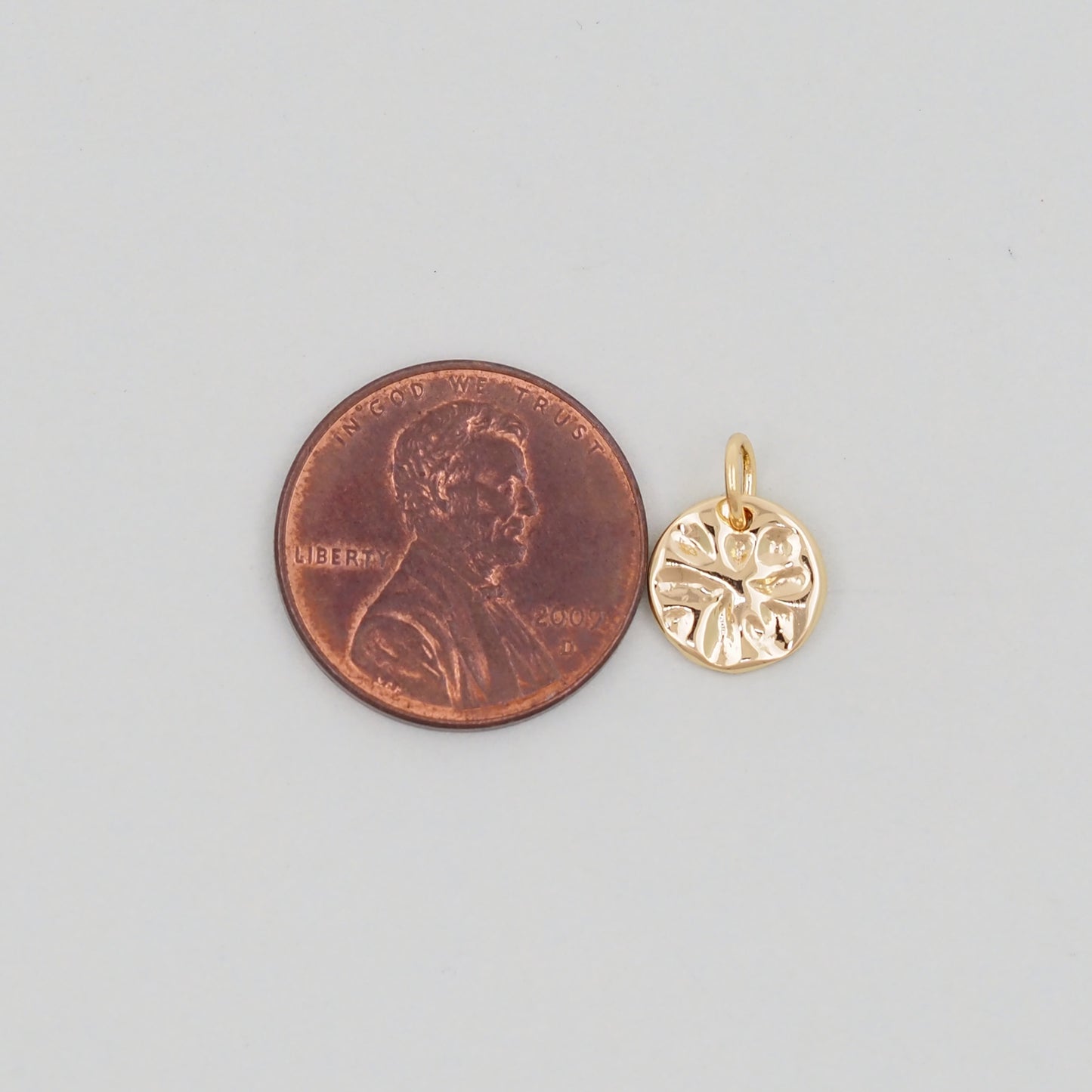 Gold Geometry Charms,18K Gold Filled Round Coin Pendant,geometry Charm Bracelet Necklace for DIY Jewelry Making Supply