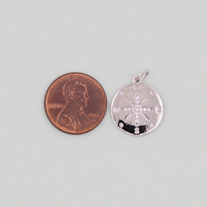 Gold Compass Charms,18K Gold Filled Starburst Pendant,North Star Charm Bracelet Necklace for DIY Jewelry Making Supply