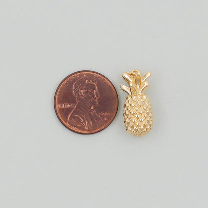 Gold Pineapple Charms,18K Gold Filled Summer Pineapple Pendant,Fruit Charm Bracelet Necklace for DIY Jewelry Making Supply