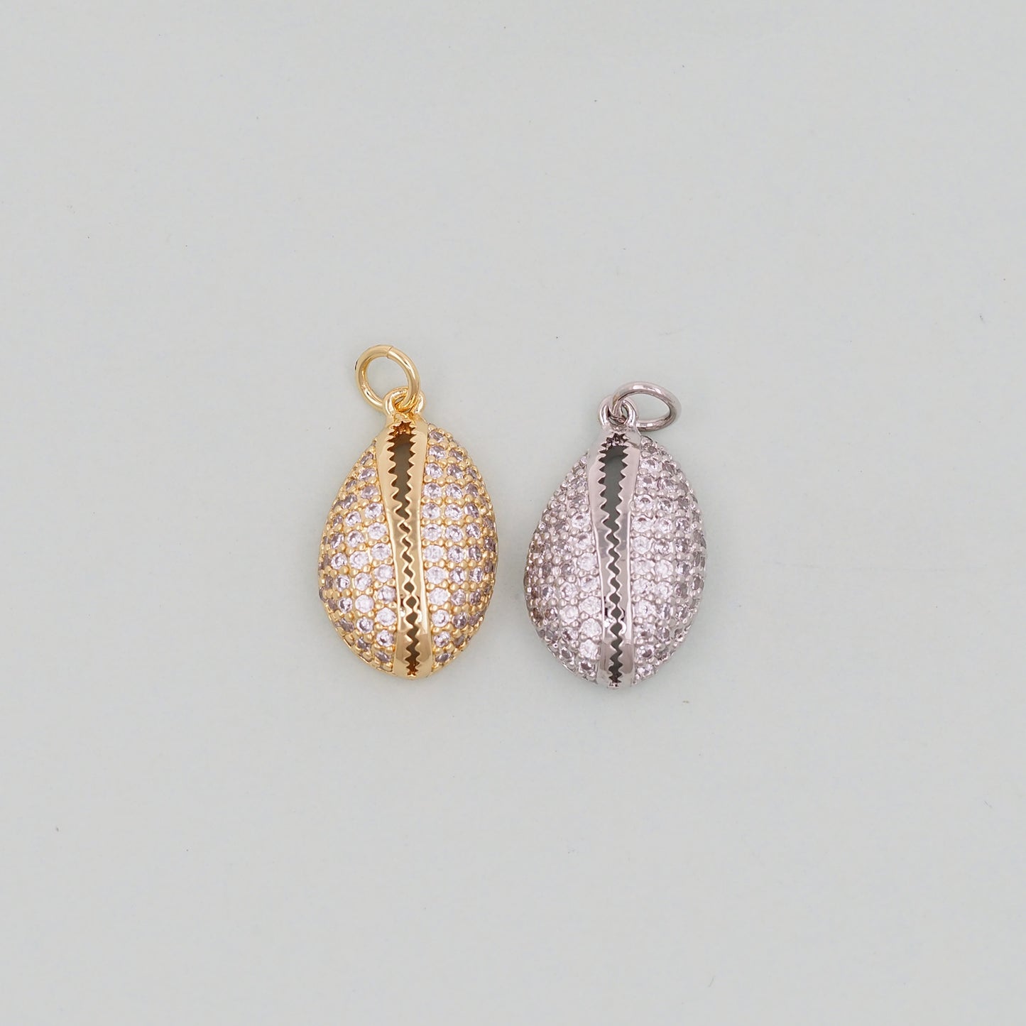 Gold Shell Charms,18K Gold Filled Conch Shell Pendant,Conch Shell Charm Bracelet Necklace for DIY Jewelry Making Supply