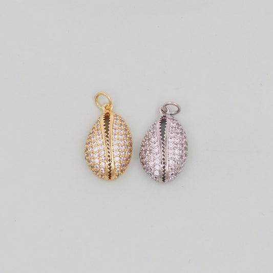 Gold Shell Charms,18K Gold Filled Conch Shell Pendant,Conch Shell Charm Bracelet Necklace for DIY Jewelry Making Supply